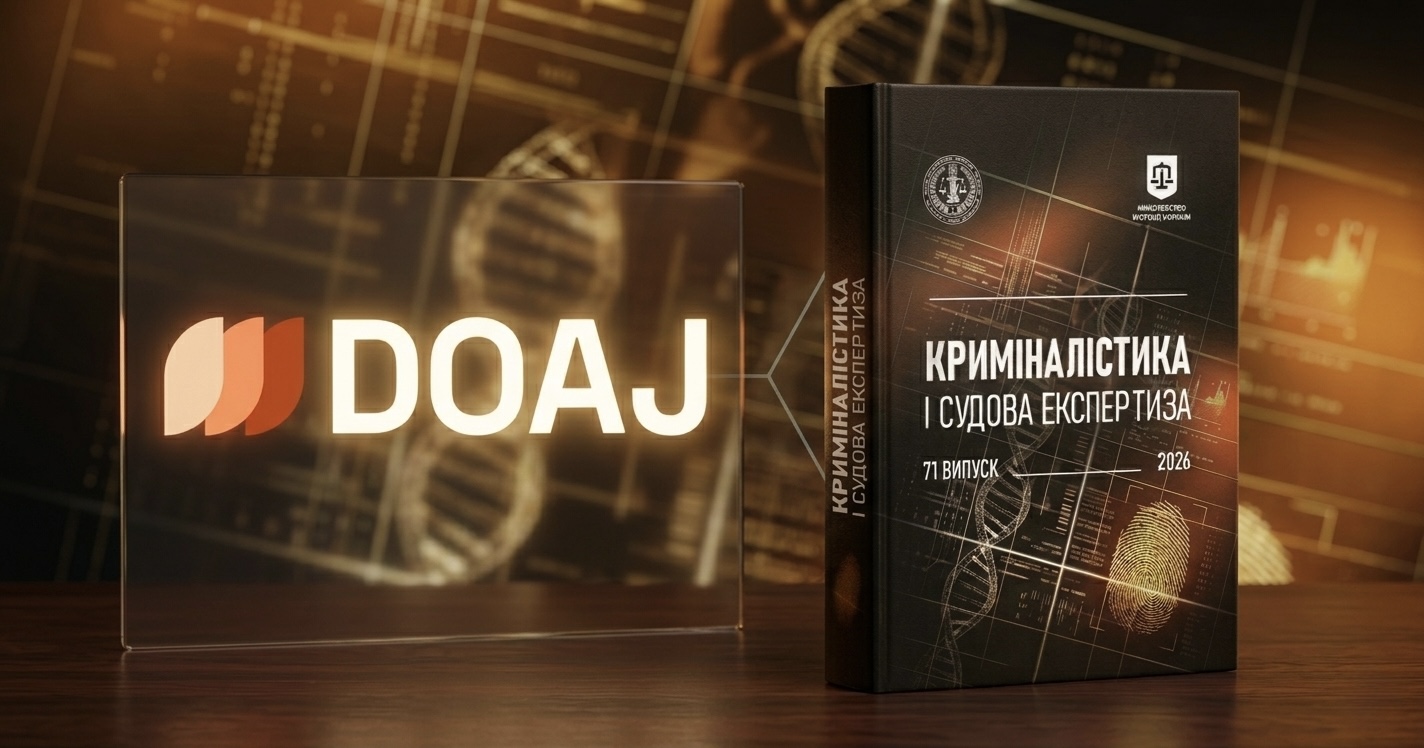 «Криміналістика і судова експертиза» включена до міжнародного каталогу DOAJ